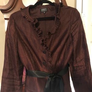 Deep maroon Adriana Papell dress blazer